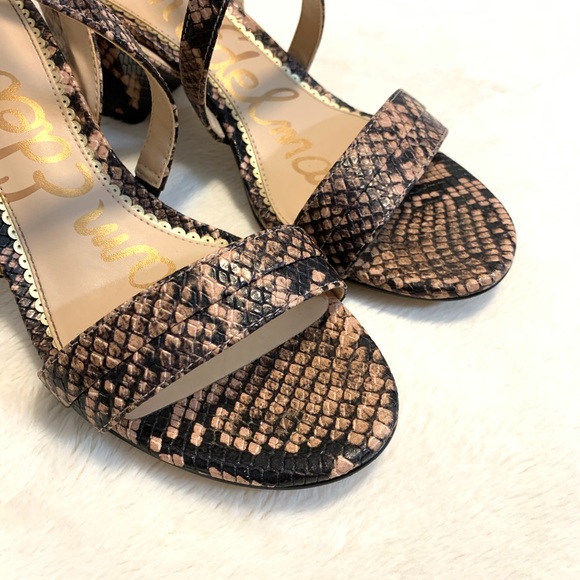Sam Edelman Snake Print Sandals - Picture 8 of 16